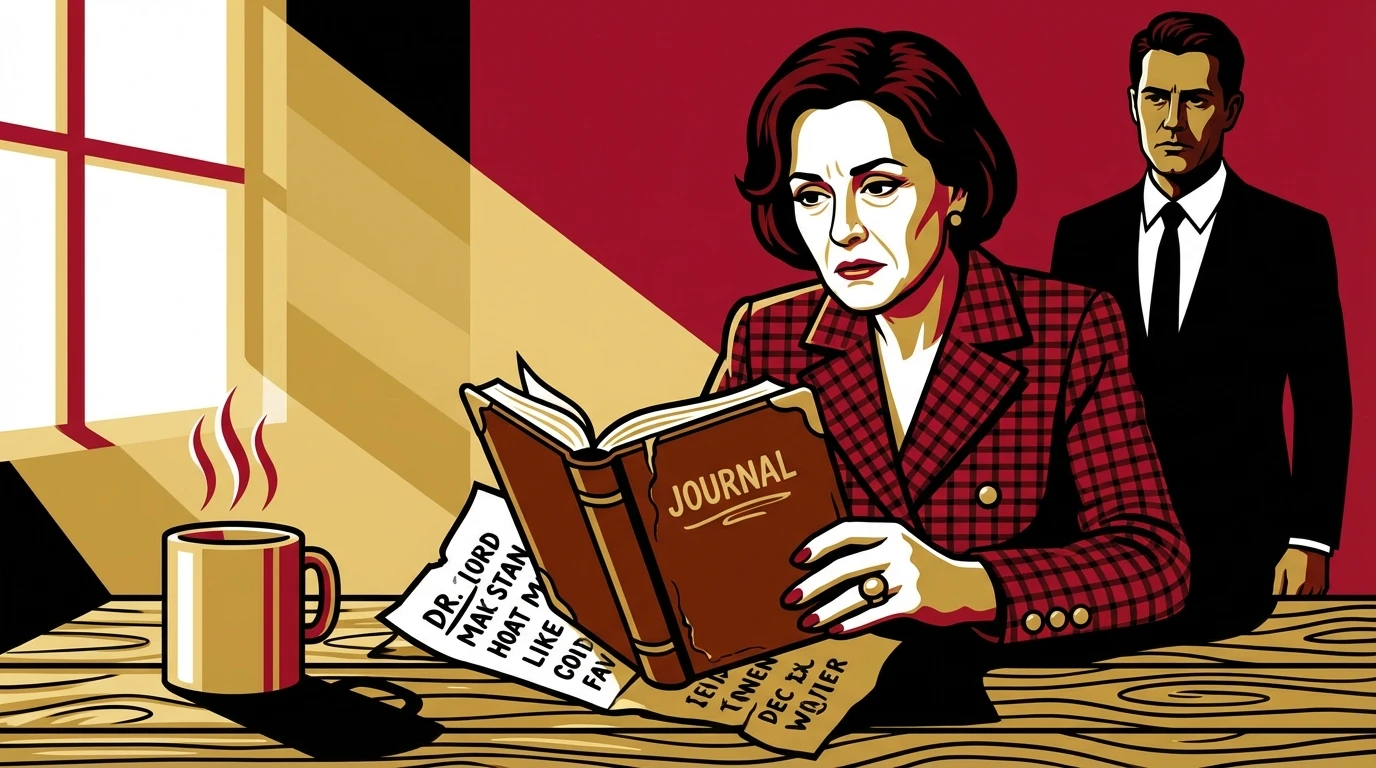 A person's journal open on a desk with a warm cup of coffee, illustrating the quiet and reflective benefits of gratitude journaling. filename: 'benefits-of-gratitude-journaling-bestie-ai.webp'