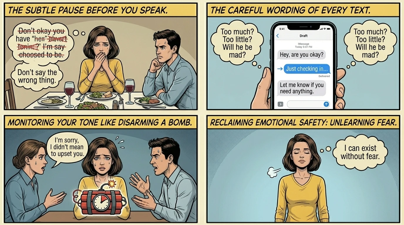 How to Stop Walking on Eggshells in Your Relationship — Relearning How to Exist Without Fear