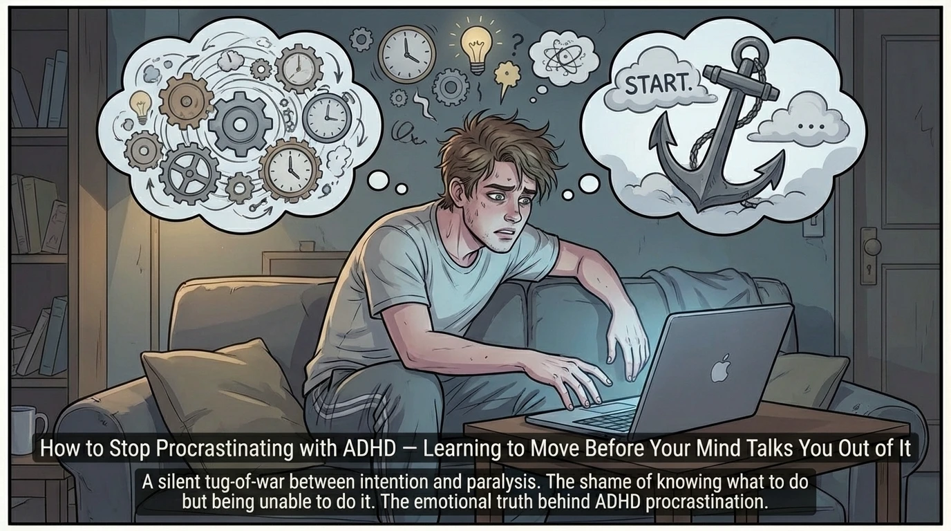 How to Stop Procrastinating with ADHD — Learning to Move Before Your Mind Talks You Out of It