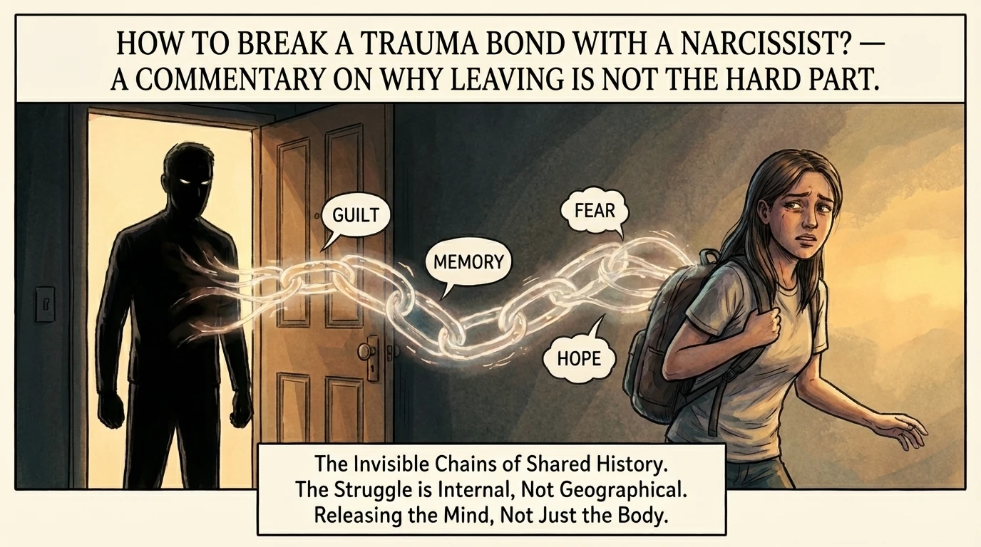 How to Break a Trauma Bond with a Narcissist? — A Commentary on Why Leaving Is Not the Hard Part