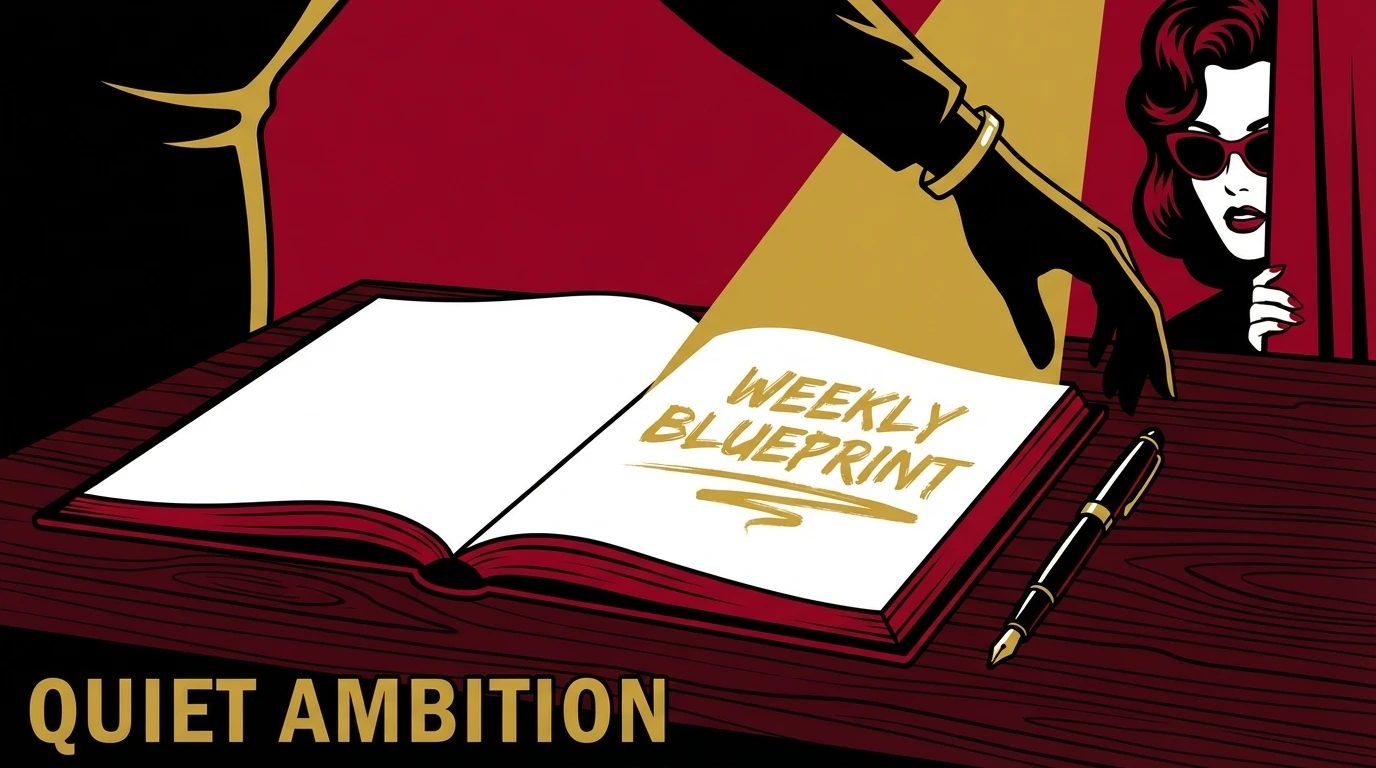 An open journal on a desk illuminated by sunlight, representing the clarity that journaling for goal setting and success can bring to one's ambitions.